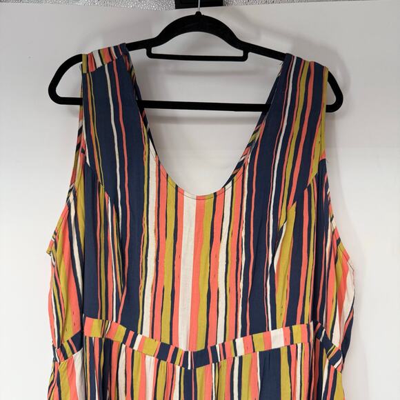 ModCloth Unbridled Enthusiasm Wide-Leg Jumpsuit Women's Size 4X Multi Cropped - Picture 4 of 11